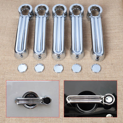 5 Pcs Door Handle Cover Trim for 2007-2015 Jeep Wrangler JK & Liberty