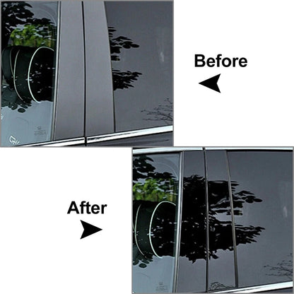 6 x Car Door Window Column BC Pillar Post Trim for BMW 5 Series (2011-2017)