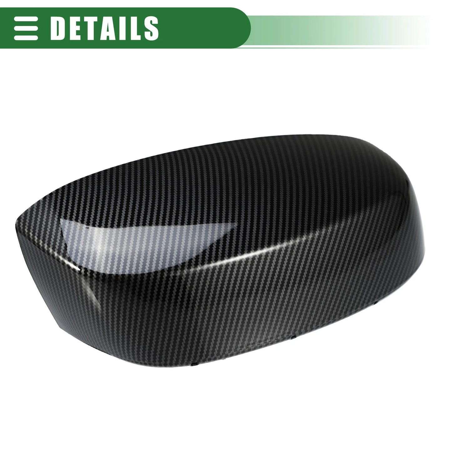 Pair Left Right Rearview Mirror Covers for Chevrolet Silverado 1500 Black