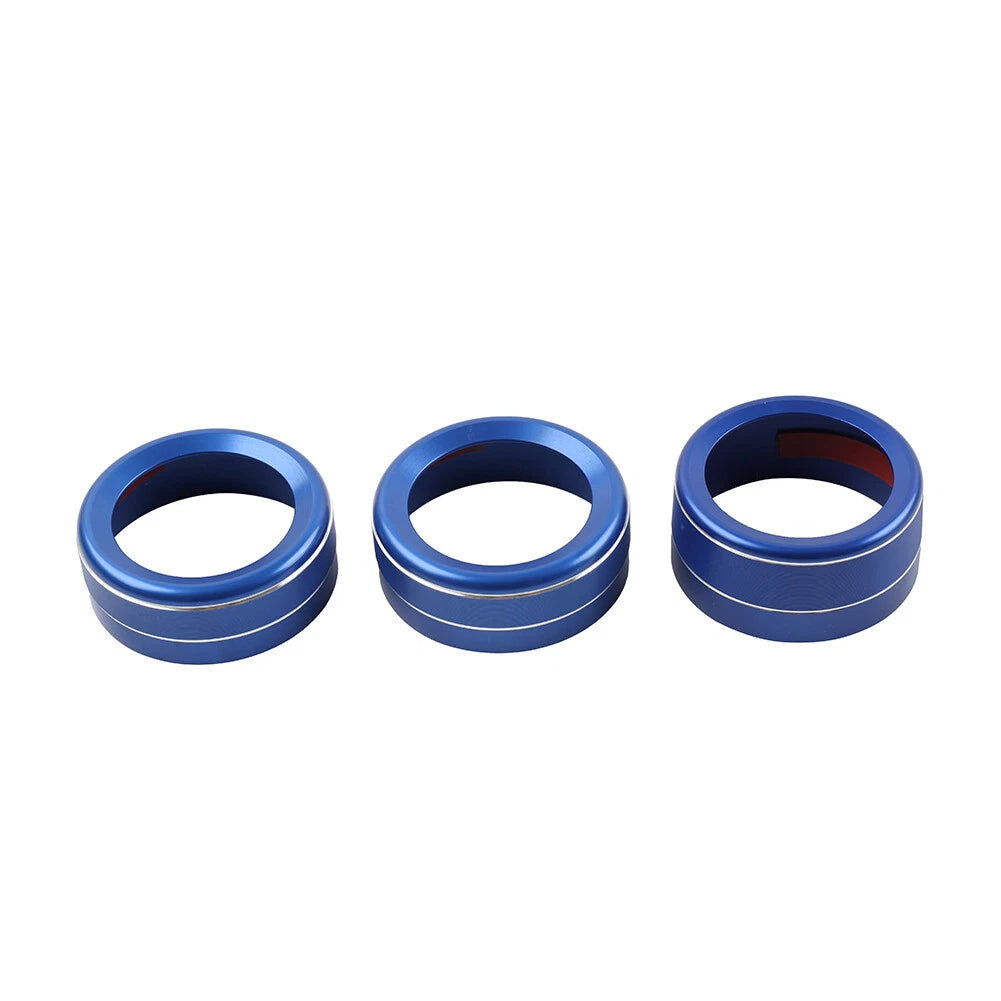 Blue AC Climate Control Knob Ring Covers for Mazda 3, CX-5 (2014-2019)