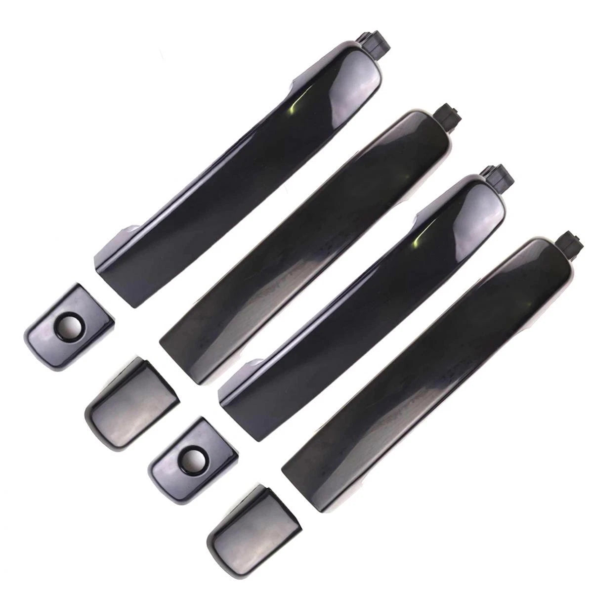 Exterior Door Handle BK Gloss Set 4 Fits Nissan Navara D40 4D Pickup 2005-14 D06