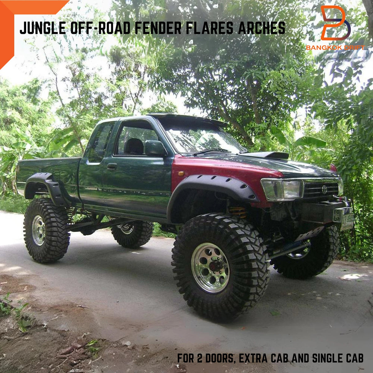 Fender Flares for 2DR Ex-Cab Toyota Hilux Ute (1989-1997)