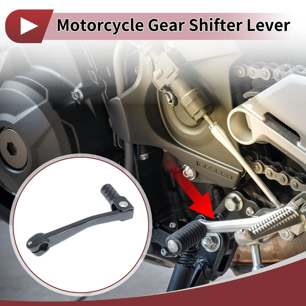 Folding Motorcycle Gear Shifter Lever for Honda CRF50 Titanium Tone