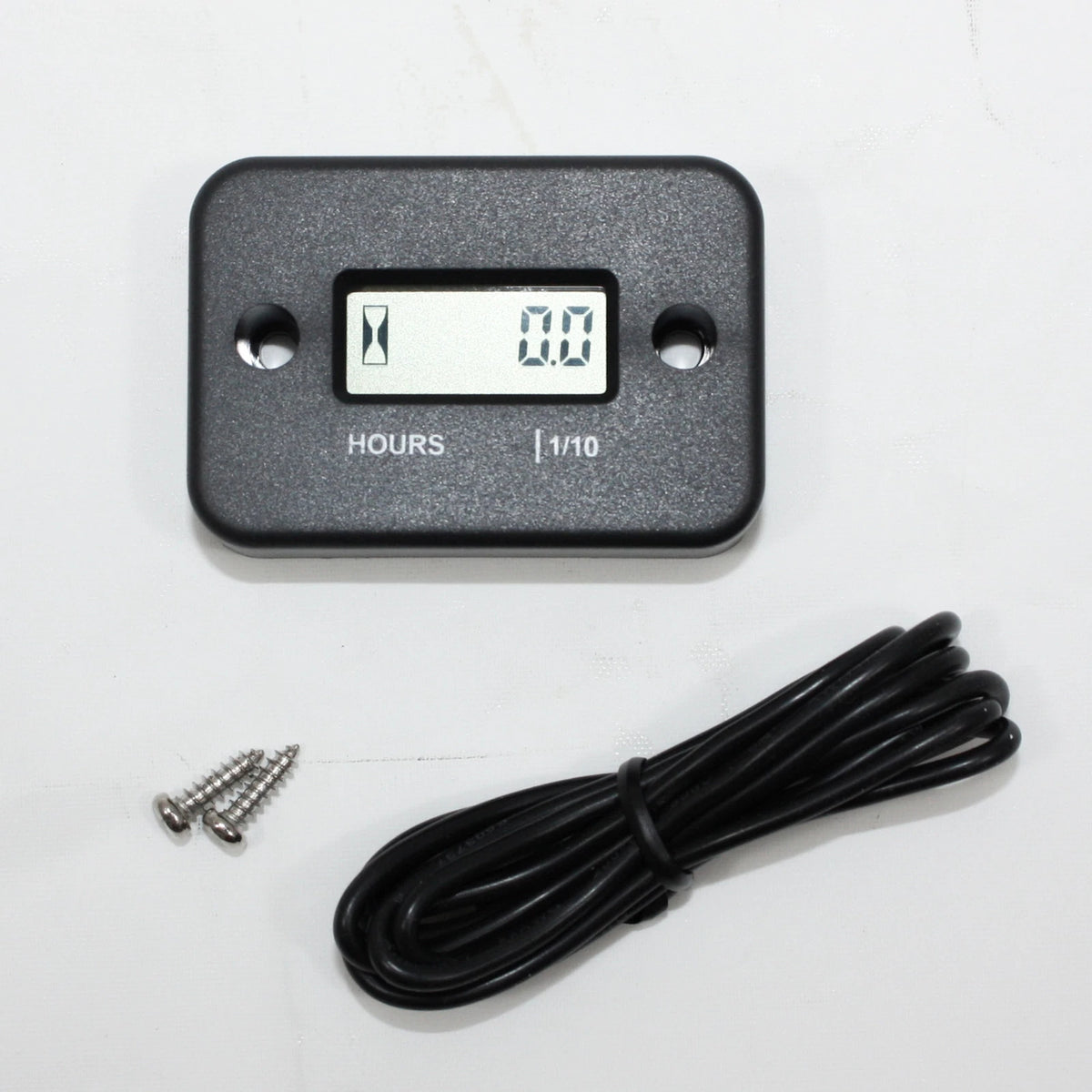 Inductive Waterproof Hour Meter for Marine ATV Motorcycle Dirt Bike - Black