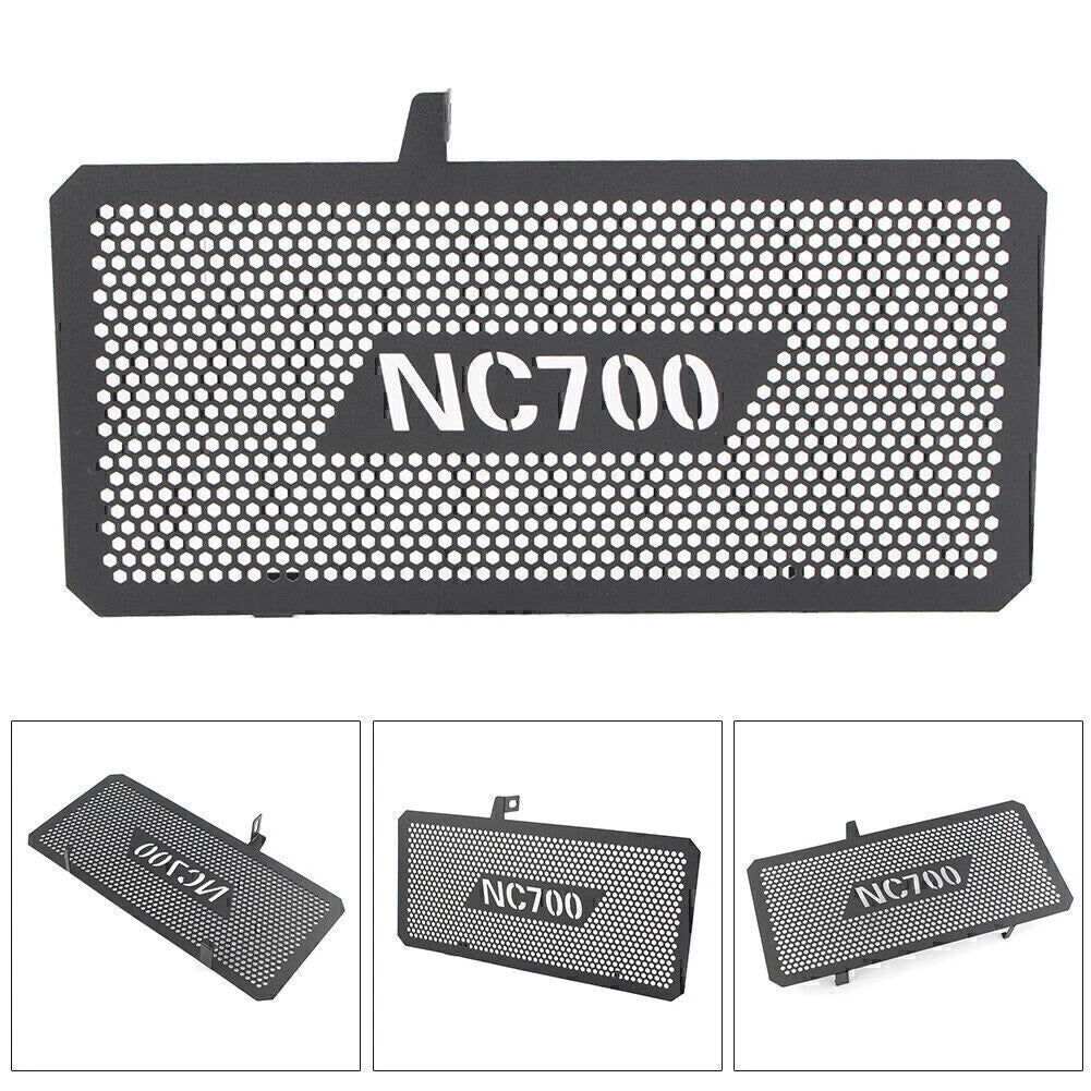 Black Front Radiator Engine Cooler Grill Cover for Honda NC700X NC700S (2012-2018)