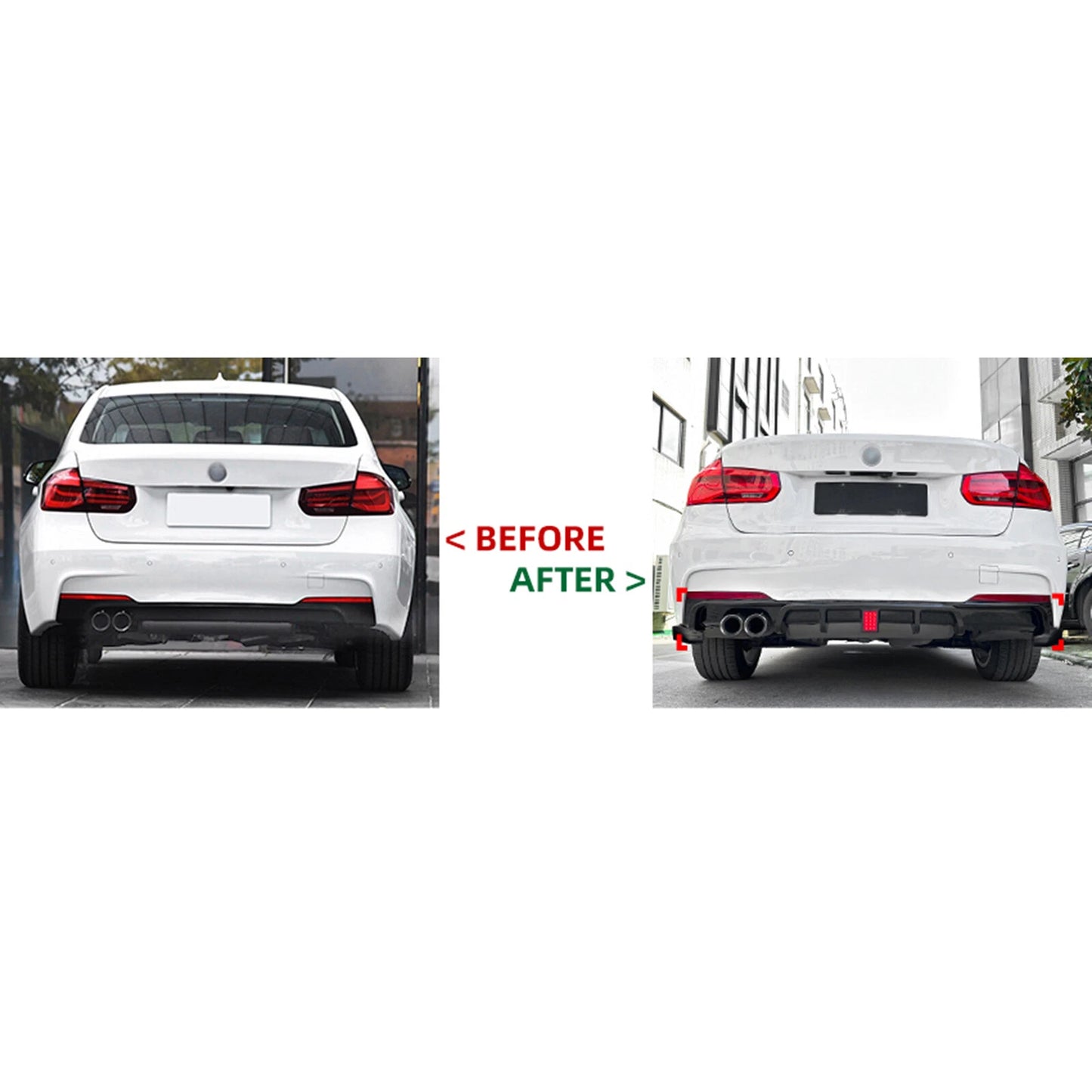 Rear Bumper Diffuser Side Covers for BMW 3 Series (2013-2019)