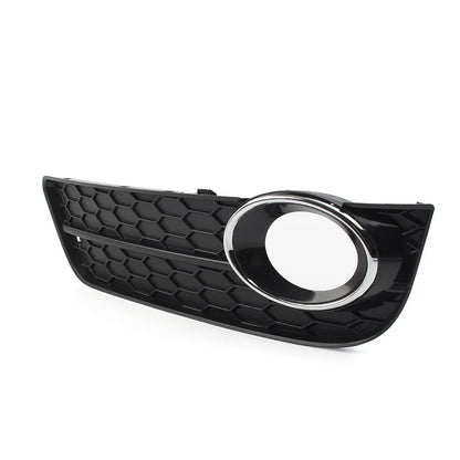 Left Front Bumper Fog Light Grille Cover w/ Chrome Ring for Audi A5 (2008-2011)