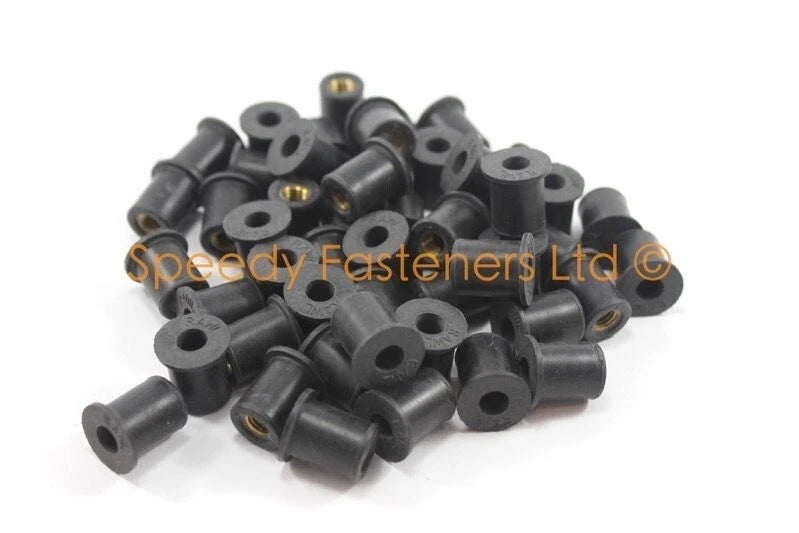 Caoutchouc Écrous 50x 6mm M6 13mm OD Rubnuts for Lotus Elise S1