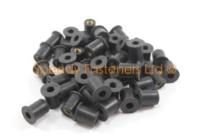 Caoutchouc Écrous 50x 6mm M6 13mm OD Rubnuts for Lotus Elise S1