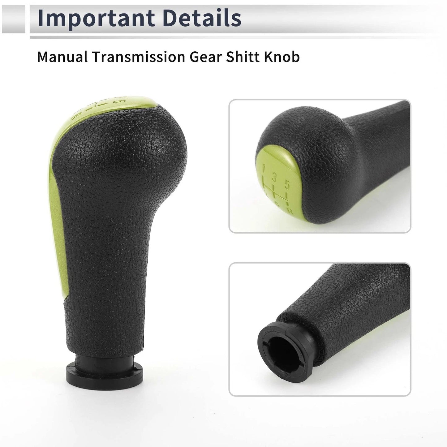 5-Speed Shift Knob for Chevrolet Spark Green Black Plastic
