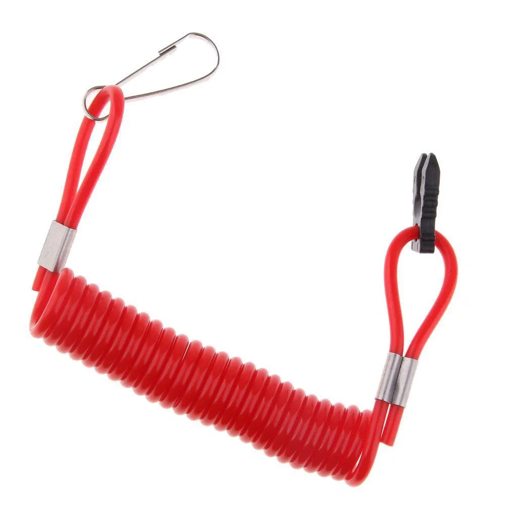 Boat Kill Switch Lanyard Red for Outboard - Emergency Cut-Off
