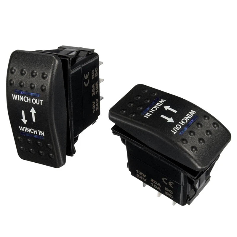 7-Pin 12/24V On-Off-On LED Rocker Toggle Switch for Car Boat RV ATV