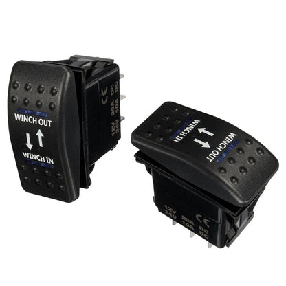 7-Pin 12/24V On-Off-On LED Rocker Toggle Switch for Car Boat RV ATV