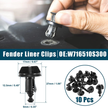 Fender Liner Clips for Ford Explorer (2011-2023) - 10 Pcs Black Replacement