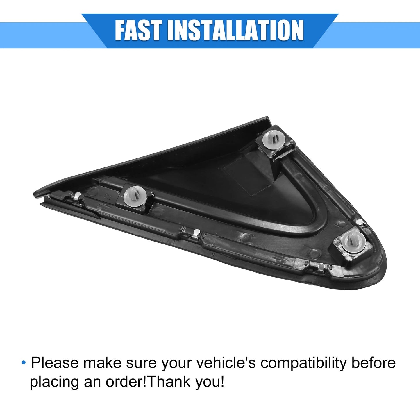 Front Right Side Door Mirror Flag Cover for Honda CR-V (2012-2016) Black