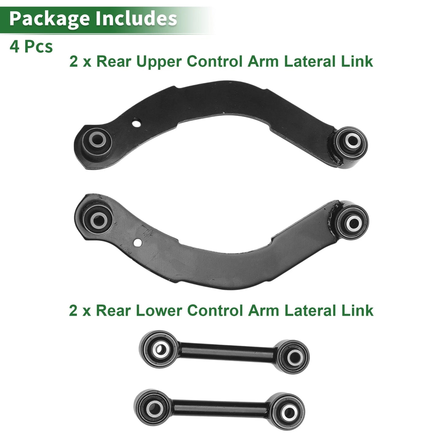4 Pcs Rear Upper Control Arm Lateral Link for Jeep Compass (2007-2015)