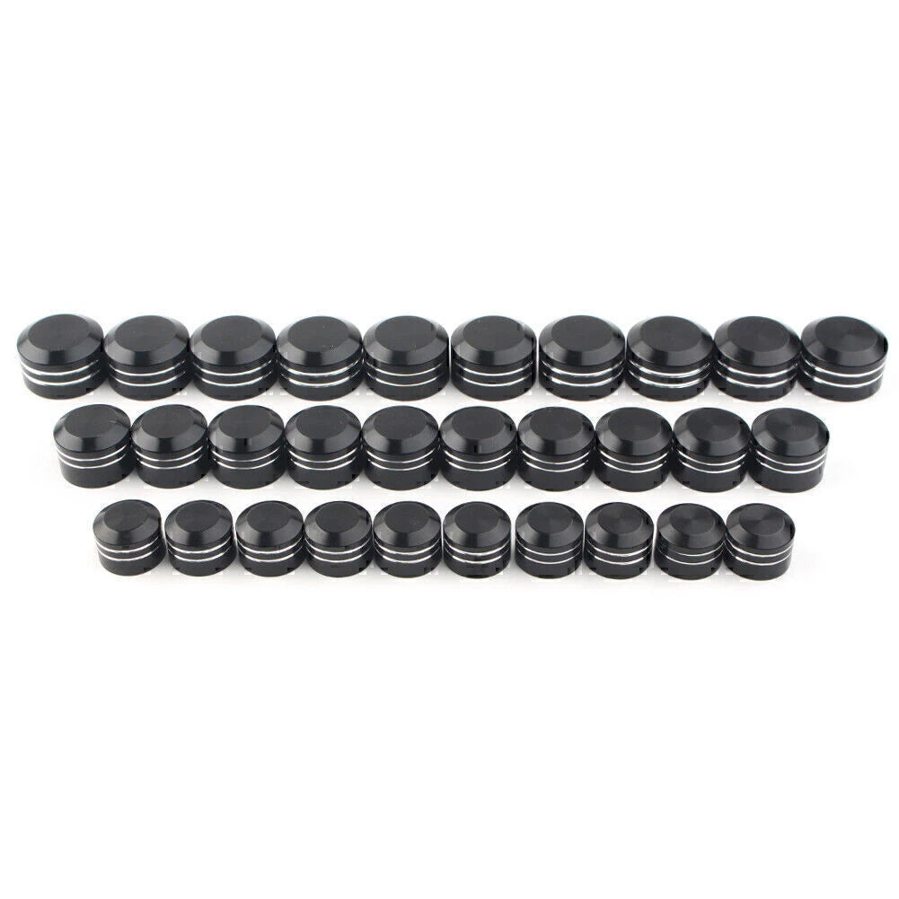 9mm Black CNC Inner Motor Bolt Topper Caps for Harley