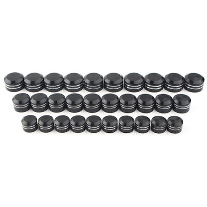 9mm Black CNC Inner Motor Bolt Topper Caps for Harley