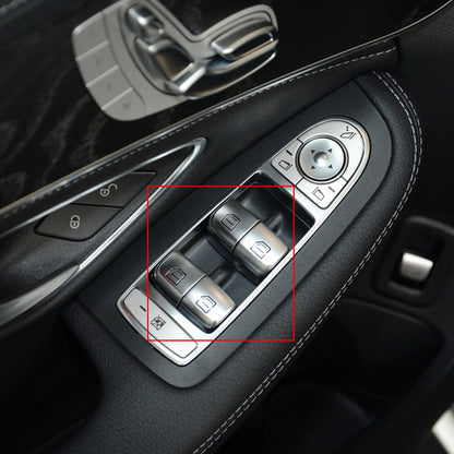 4 x Window Switch Button Caps for Mercedes-Benz C-Class W205, GLC (2015-2021)
