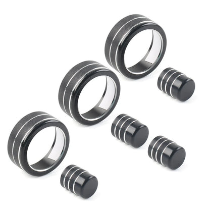 7x Switch Knob Ring Cover Trim for Honda Civic 11th Gen & CR-V 2023-24 Black