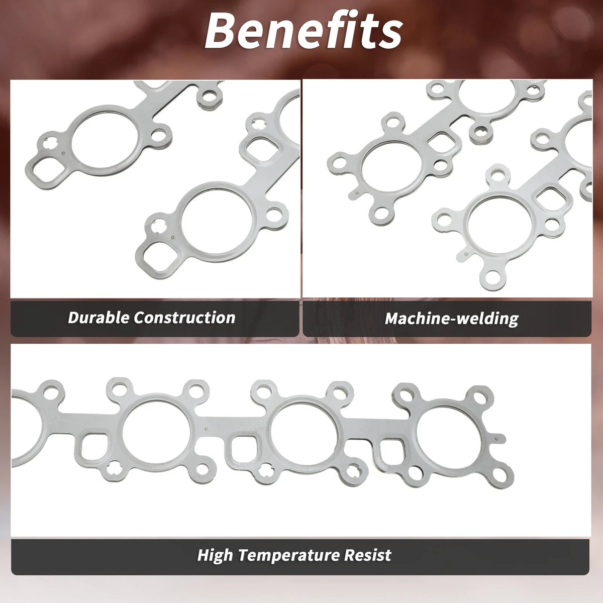 2 x Exhaust Manifold Header Gaskets for Toyota Land Cruiser (2008-2021)