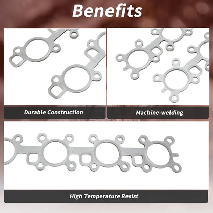 2 x Exhaust Manifold Header Gaskets for Toyota Land Cruiser (2008-2021)