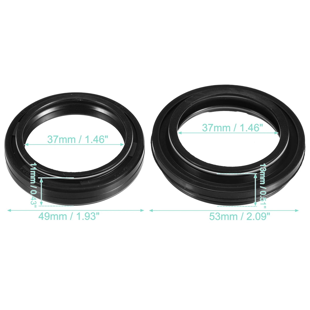 37mmx11mm Front Fork Oil Seal Dust Seal Set for Honda VFR400 (1990–1997)