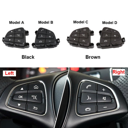 Car Steering Wheel Control Switch Buttons Parts Kit Fits Benz C GLC W205 14-18