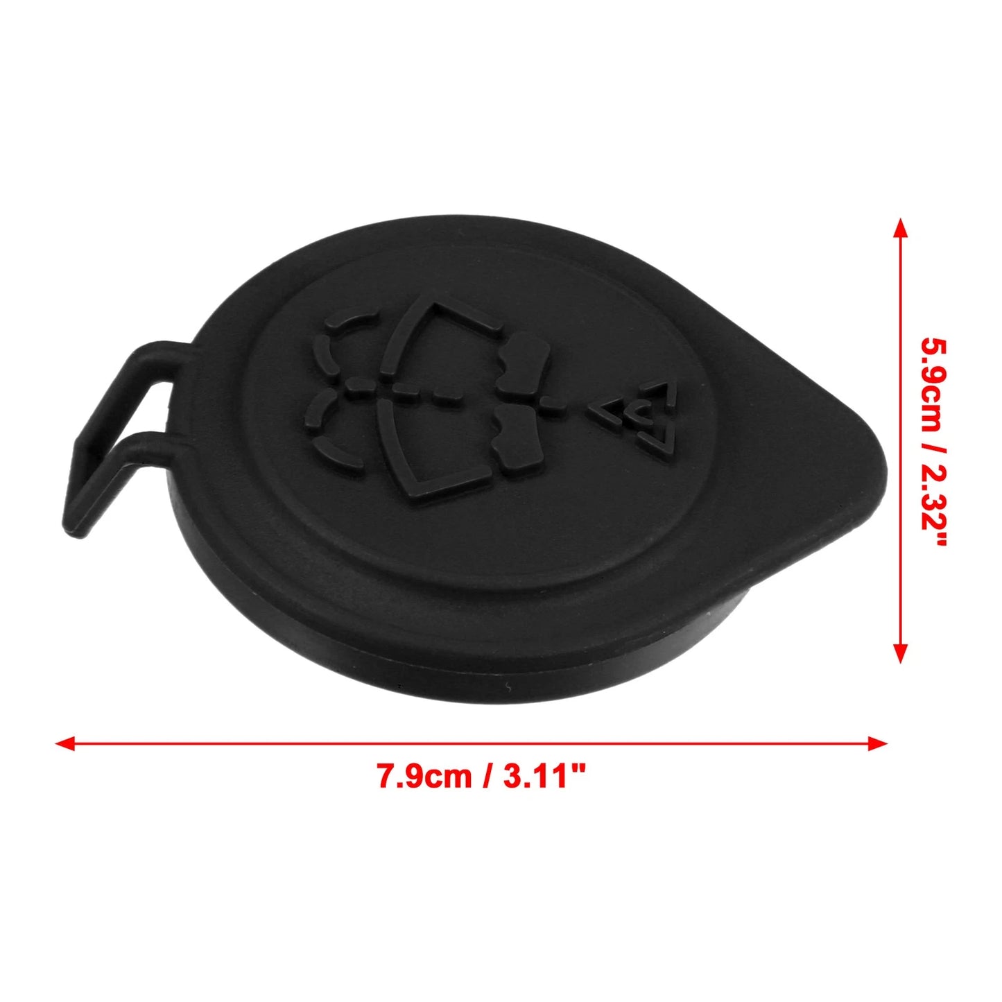 Black Windshield Washer Fluid Reservoir Cap for BMW 318i (1991-1998)