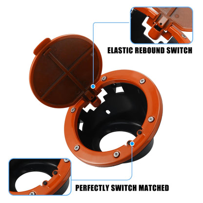 Orange Aluminum Alloy Gas Fuel Tank Cap Cover for Jeep Wrangler (2007-2017)