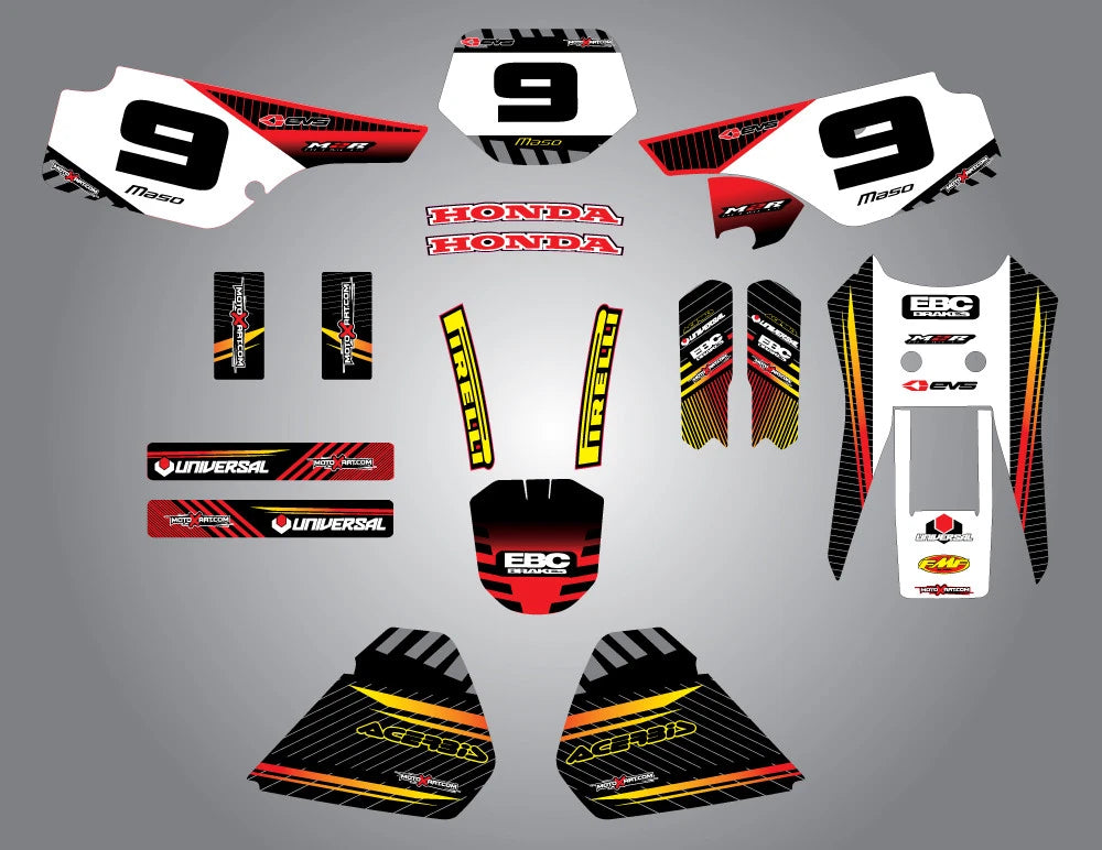 Full Custom Graphic Kit for Honda XR 250 (1986-1995)