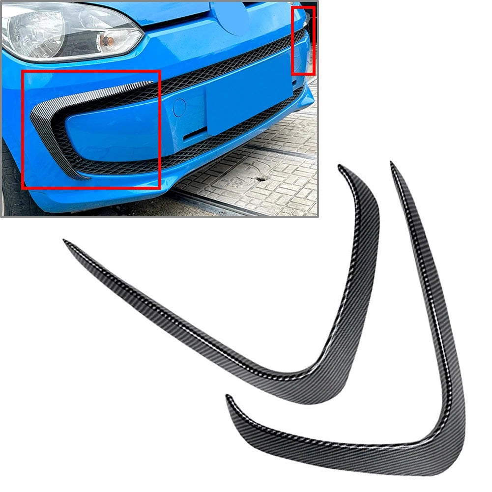 Carbon Fiber Front Bumper Side Splitters for Volkswagen UP (2011-2015)