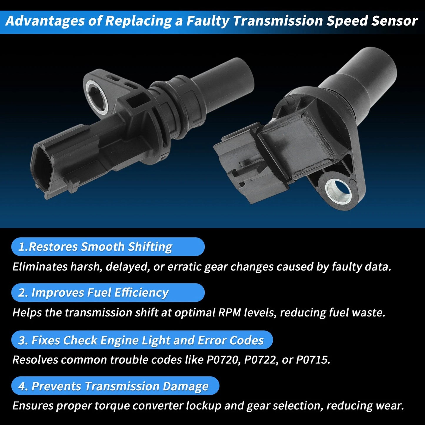 Transmission Input Output Speed Sensor for Nissan Sentra (2007-2024)