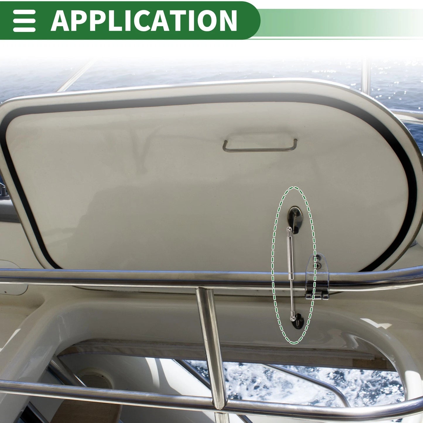 Gas Struts / 2 x 10inch / Marine Stainless Steel Gas Springs for Boats