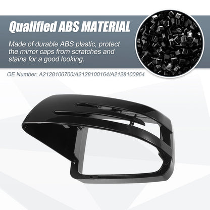 Left Mirror Cover Cap Gloss Black for Mercedes Benz A Class B Class C Class