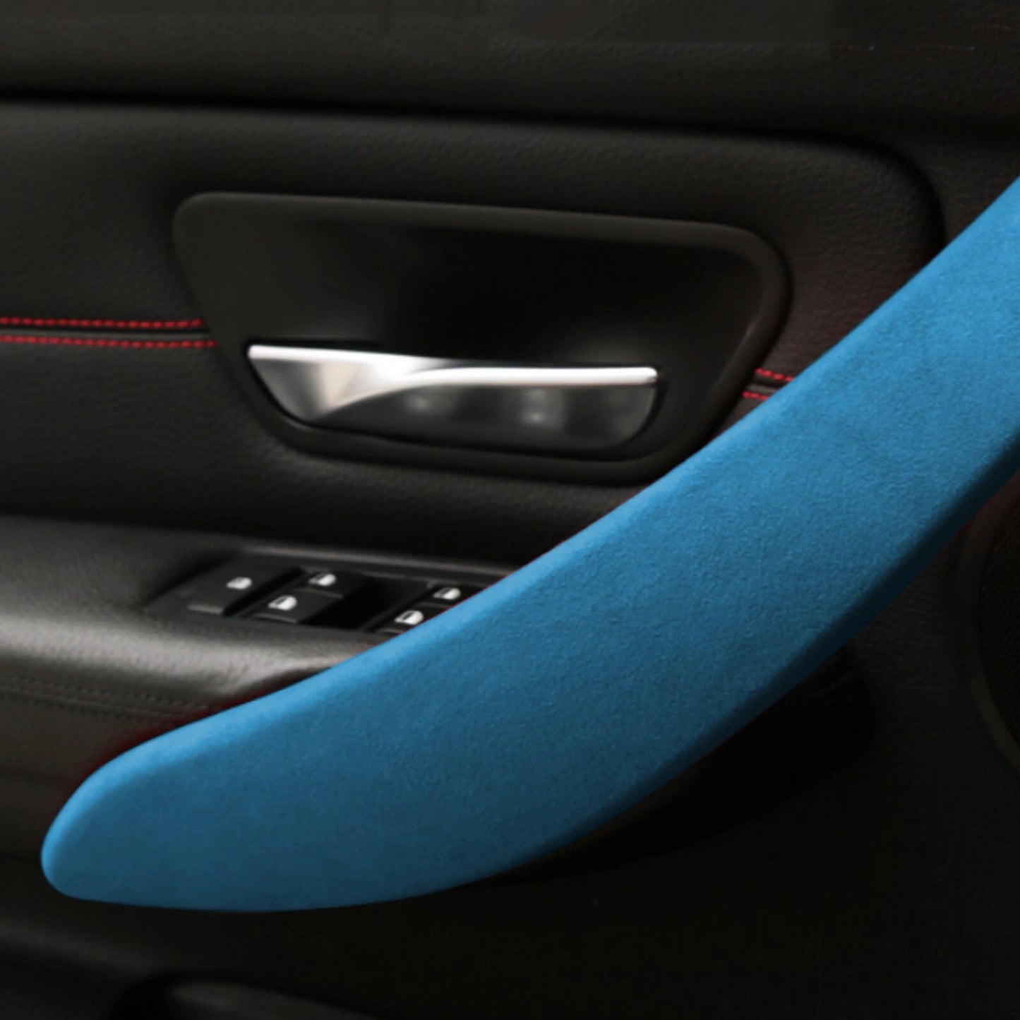 Blue Leather Door Pull Handle Cover for BMW 3/4 Series 3GT (2013-2019)