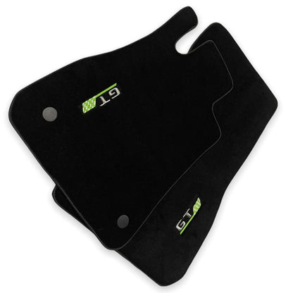 Floor Mats for Mercedes Benz AMG GT 2015-2022 Black & Green Logo 2 x AutoWin