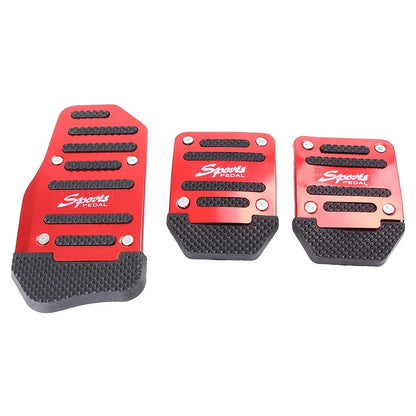 Aluminum Anti-Slip Foot Pegs for Car Manual - Red (Sport Pedals)