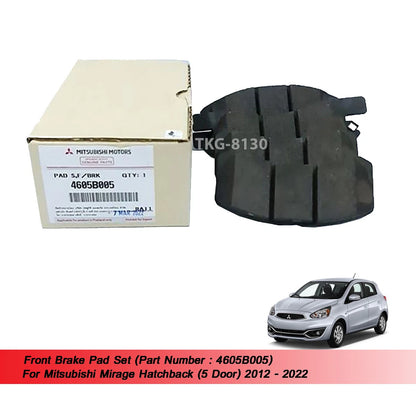 Front Brake Pads for Mitsubishi Mirage Hatchback (2012-2022)