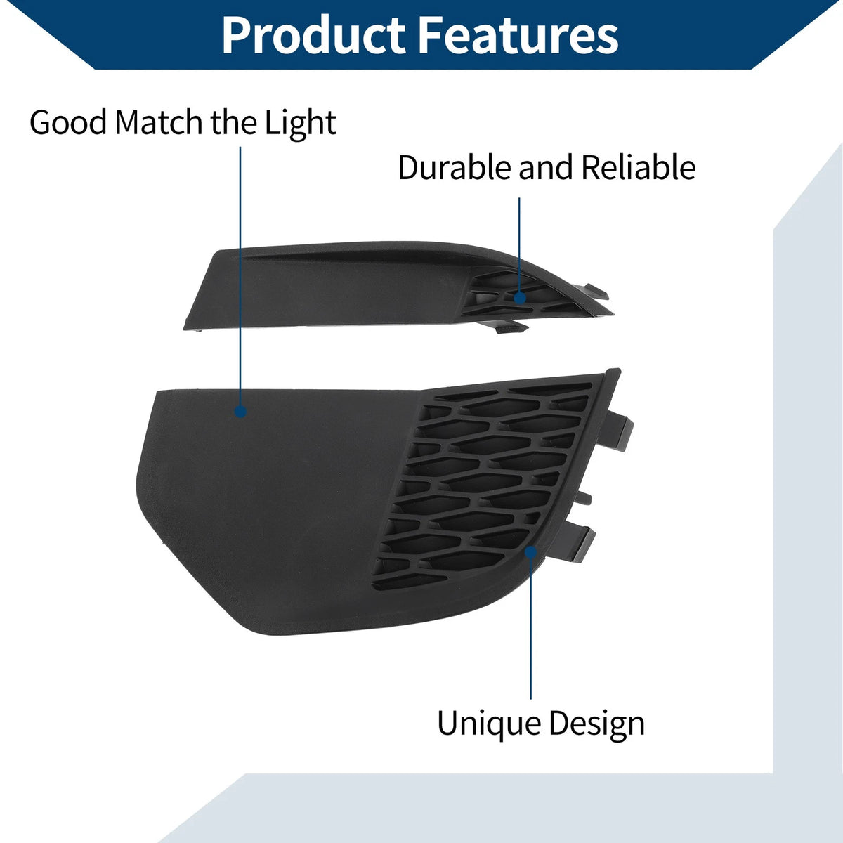 1 Pc Front Left Fog Light Grill for Land Rover Discovery Sport (2015-2023)