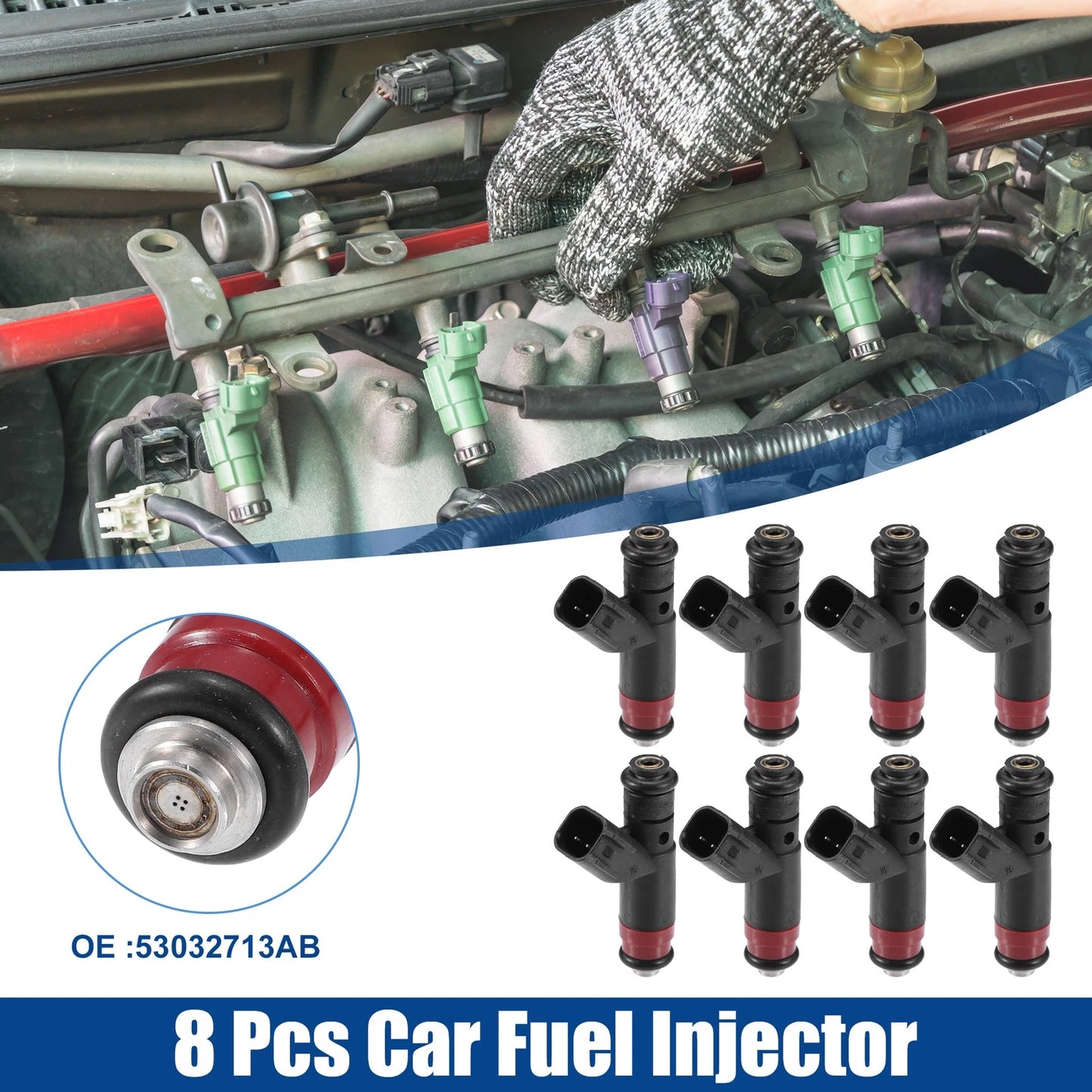 8x Fuel Injector Nozzle for Dodge Durango 5.7L V8 (2004-2008)