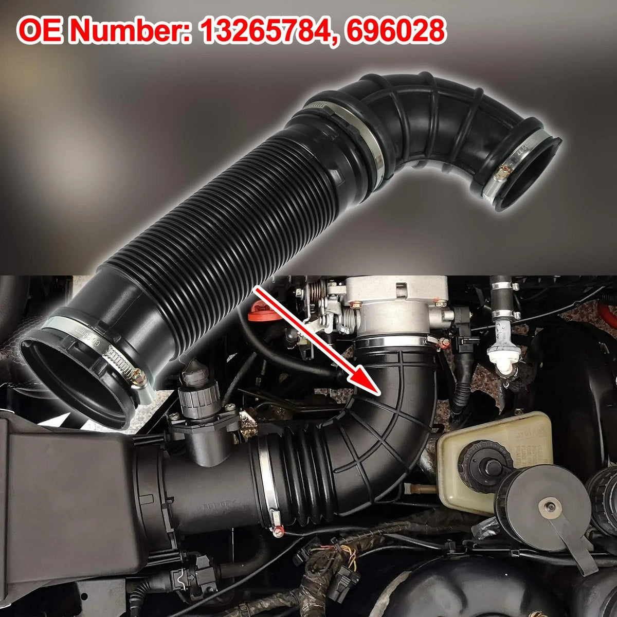 Air Duct Filtered Pipe for Chevrolet Cruze LT LTZ (2011 - 2016)