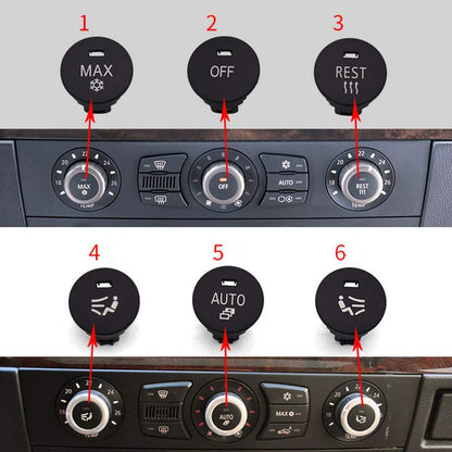 1 Set A/C Panel Switch Button Cover for BMW 5 Series E63 E60 E64 (2003–2010)