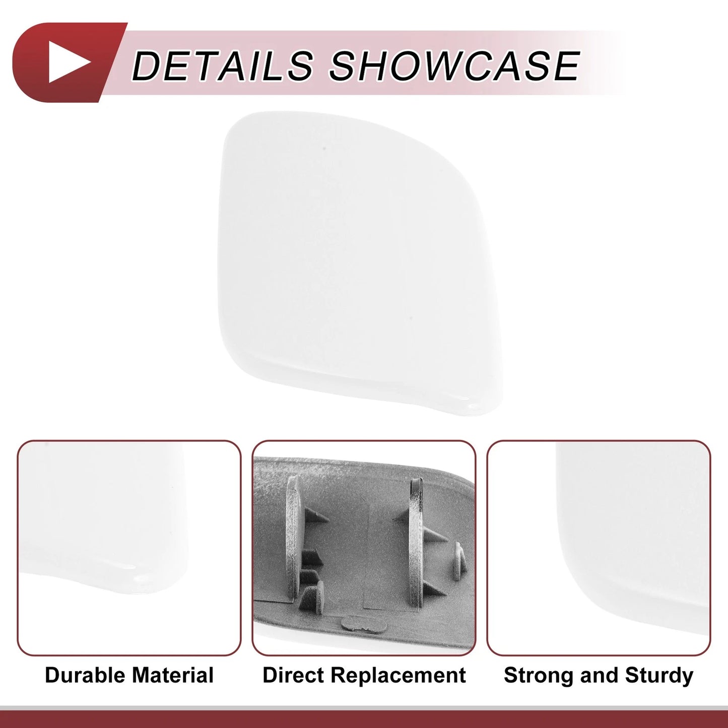 Front Left Bumper Trim Nozzle Cover for Volvo XC60 (2009-2013) White