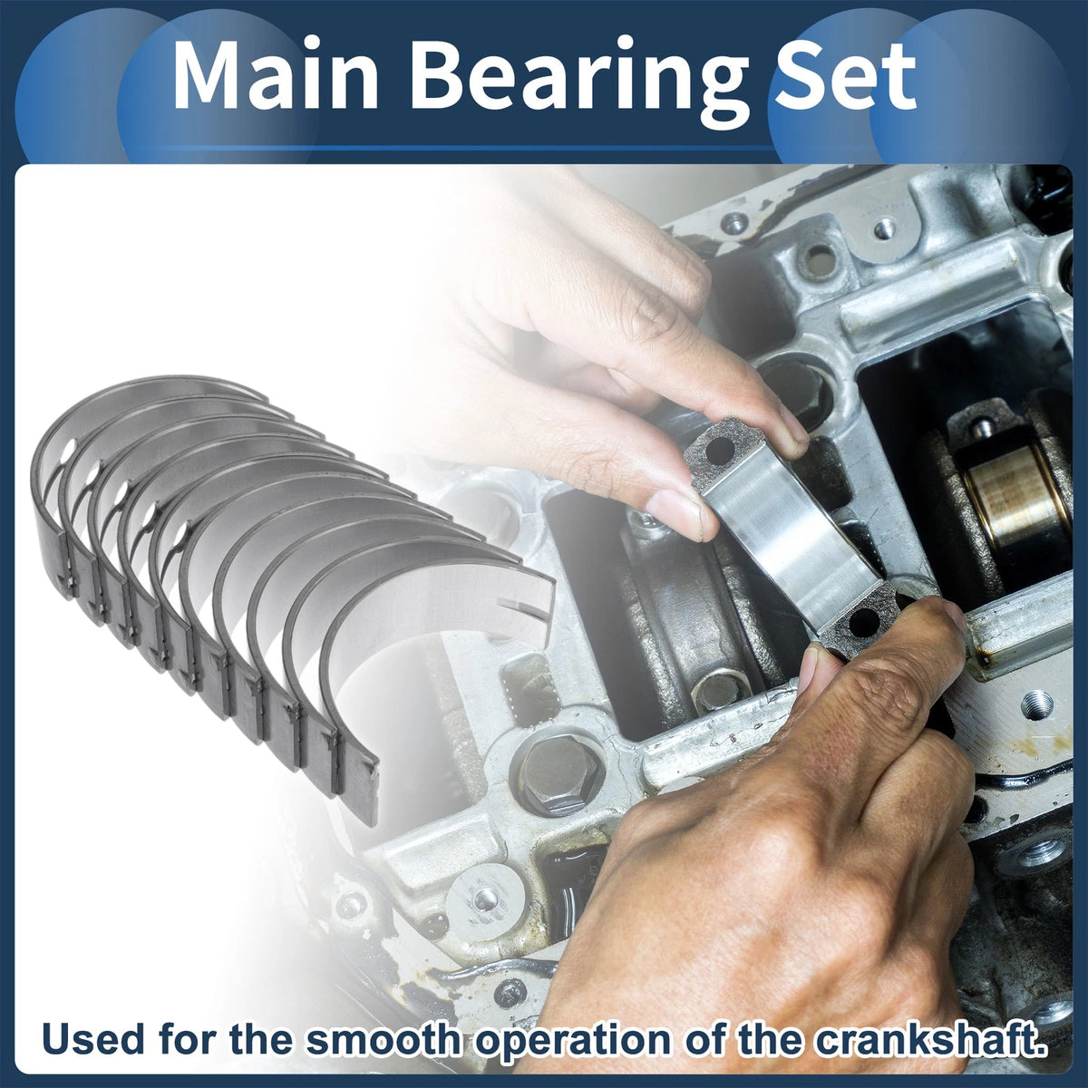Main Bearing Set for Toyota DYNA (1984-1988) - 10 Pcs