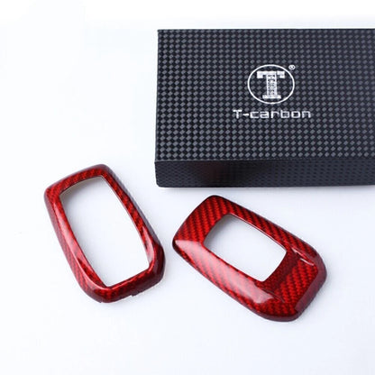 Red Carbon Fiber Smart Key Case Cover for Toyota Alphard RAV4 Hilux