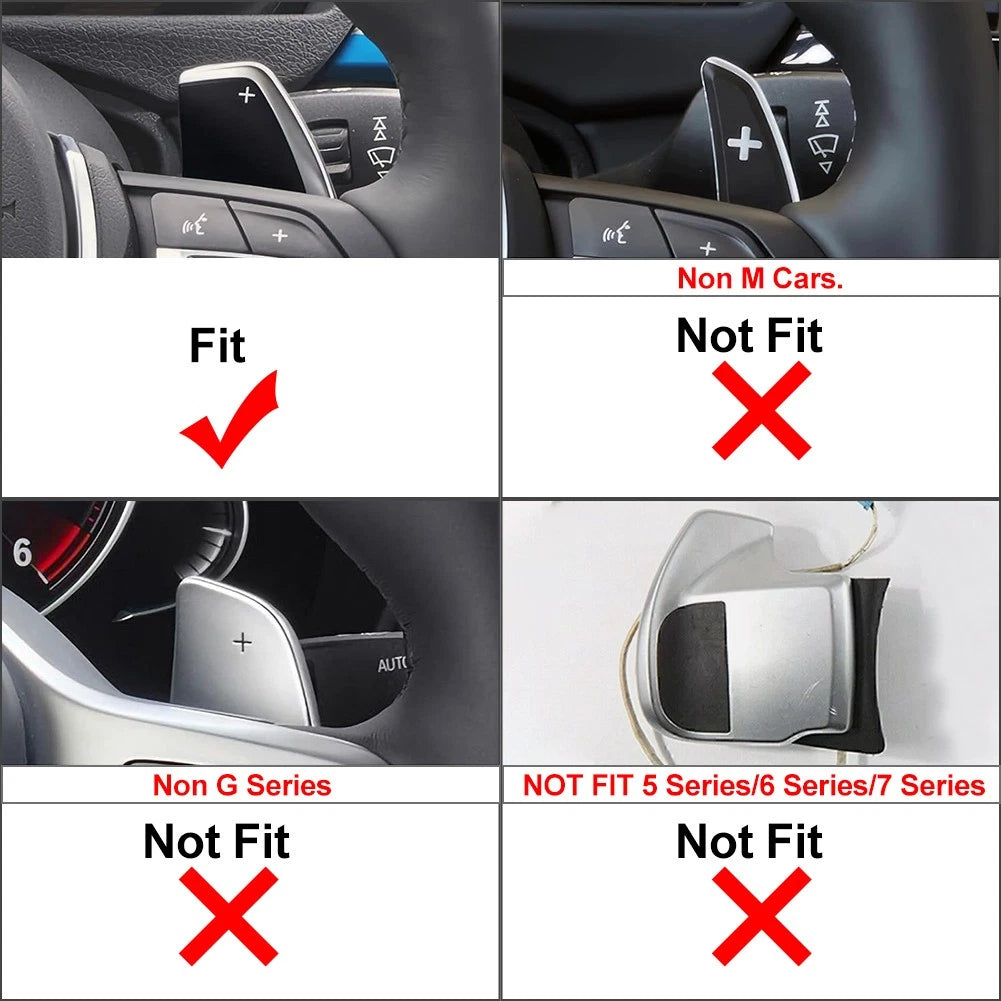 Steering Wheel Paddle Shifter Extensions for BMW 1 2 3 4 5 6 7 Series X1 X3 X4 X5 (2006-2023)