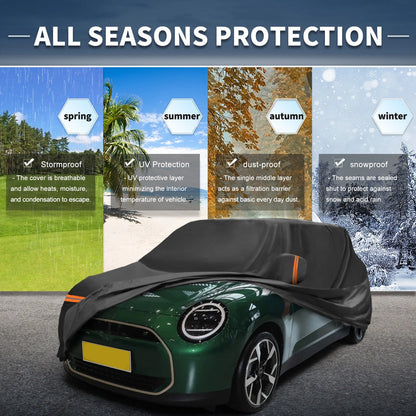 Waterproof Car Cover for Mini Cooper 2013-2024 with Zipper