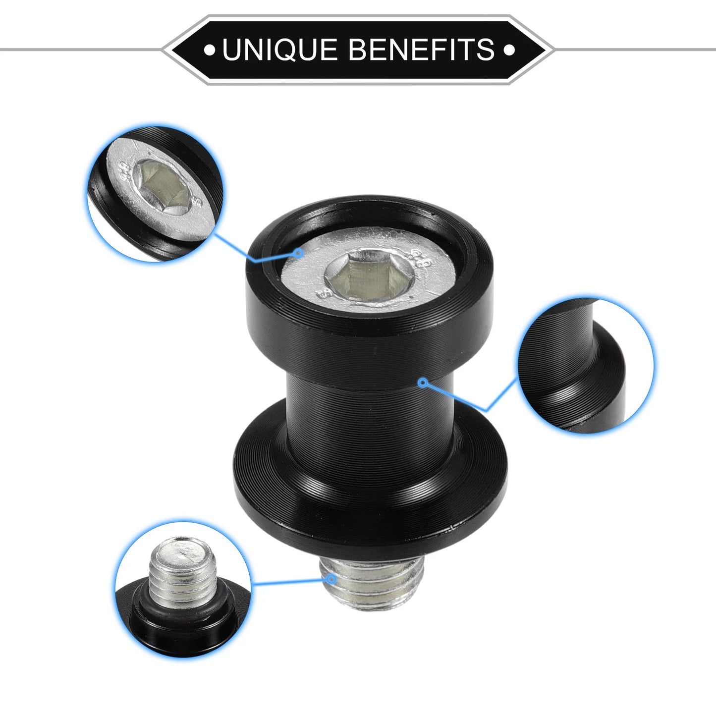 Pair / 10mm / Swingarm Spools for Motorcycle