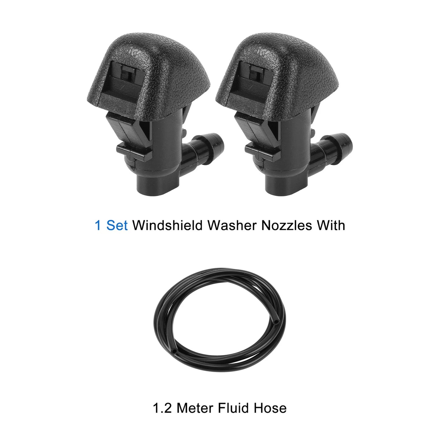 Windshield Washer Nozzle & 1.2m Fluid Hose for Toyota (2010-2023)